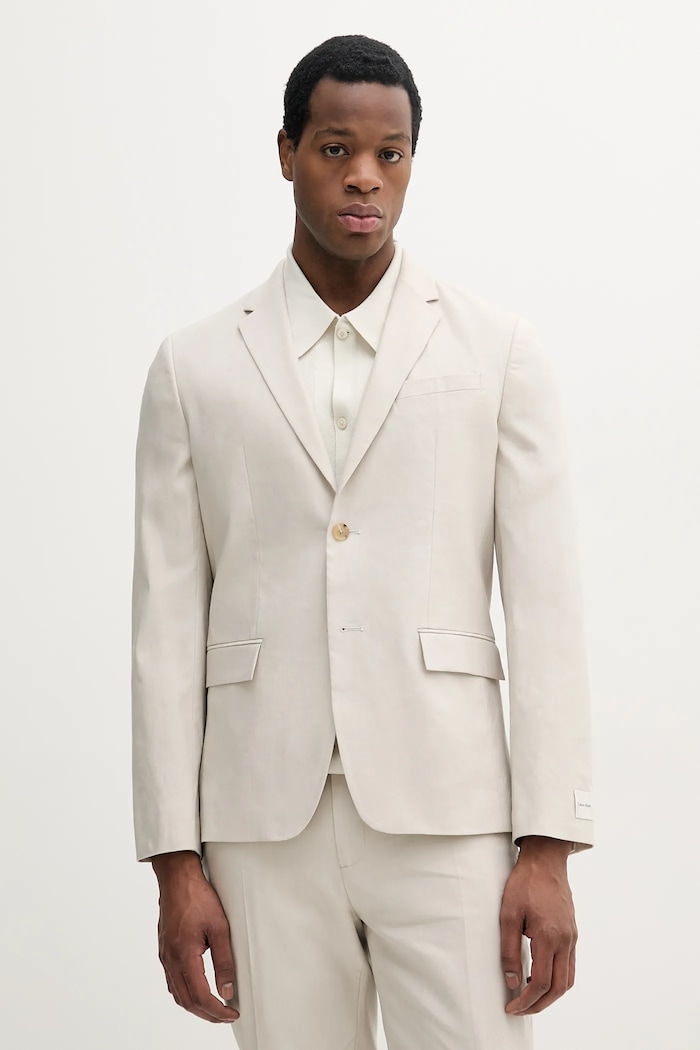 Calvin Klein blazer din amestec de in cu captuseala bej K10K114388