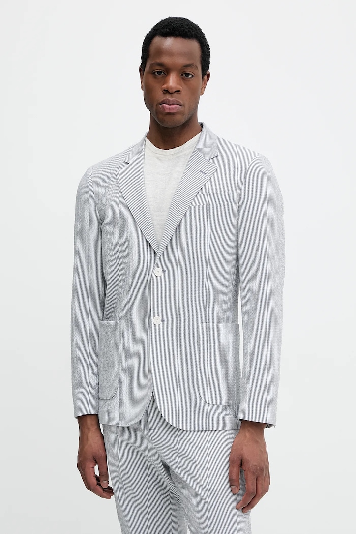 Marciano by Guess blézer gyapjú keverékből szövet kék 5GHN16.2314Z