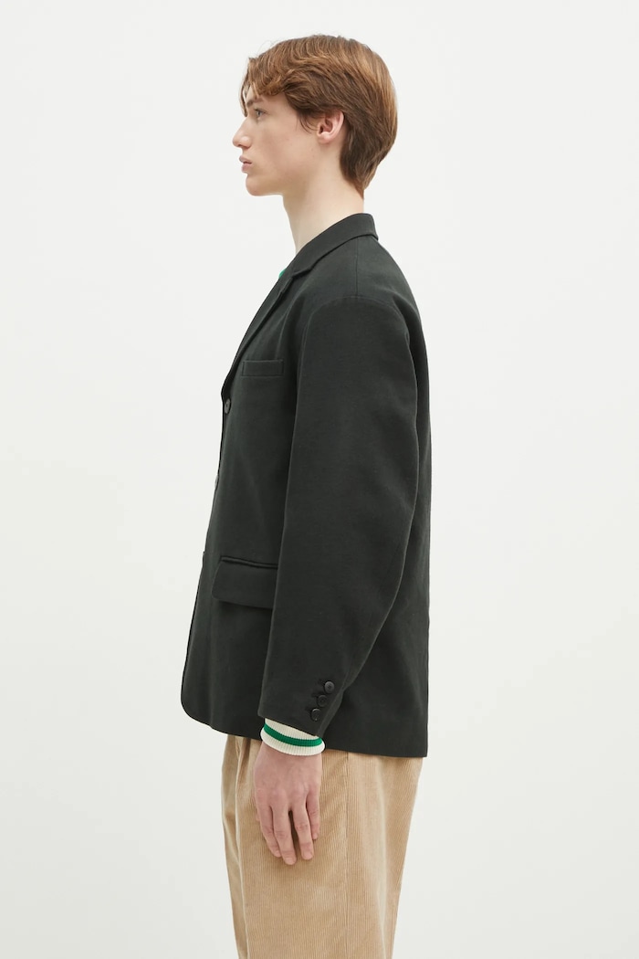 Visvim geacă de lână Bowen Blazer 125105013021 negru SS25