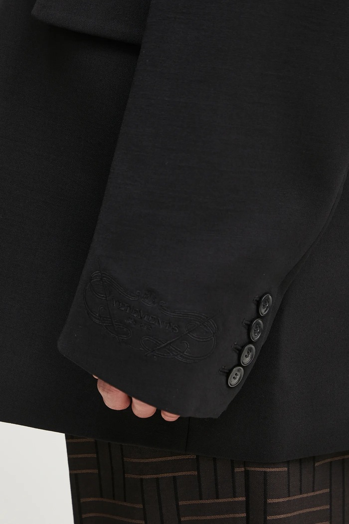 VETEMENTS marynarka wełniana Logo Embroidered UA65JA710B