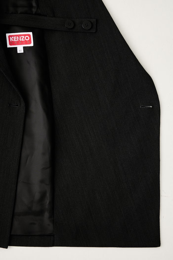 Kenzo sako s prímesou vlny pánske FF55VE1429RI.99 čierna