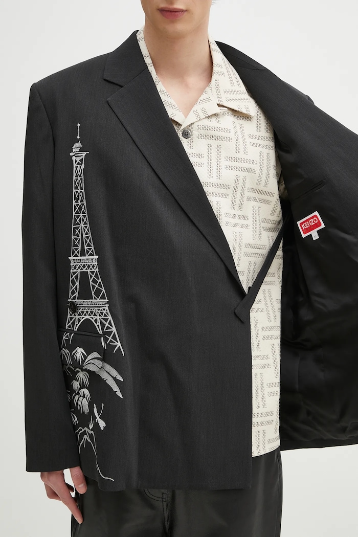 Kenzo blazer con aggiunta di lana FF55VE1429RI.99 nero