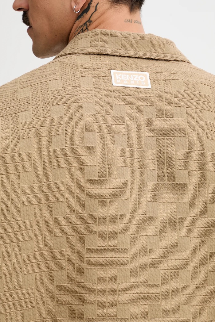 Kenzo blézer vászonkeverékből FF55VE2329JH.10 bézs