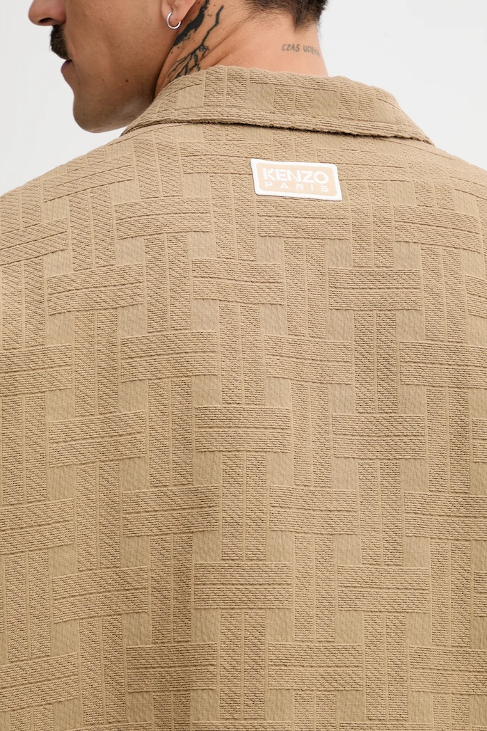 Kenzo blézer vászonkeverékből FF55VE2329JH.10 bézs