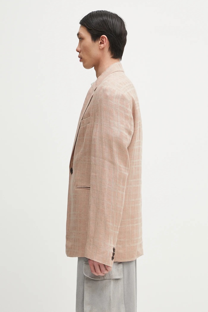 Λινό πανωφόρι Our Legacy Unconstructed Shinjuku Blazer M2250UH μπεζ SS25