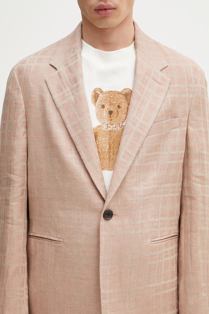Λινό πανωφόρι Our Legacy Unconstructed Shinjuku Blazer μπεζ M2250UH