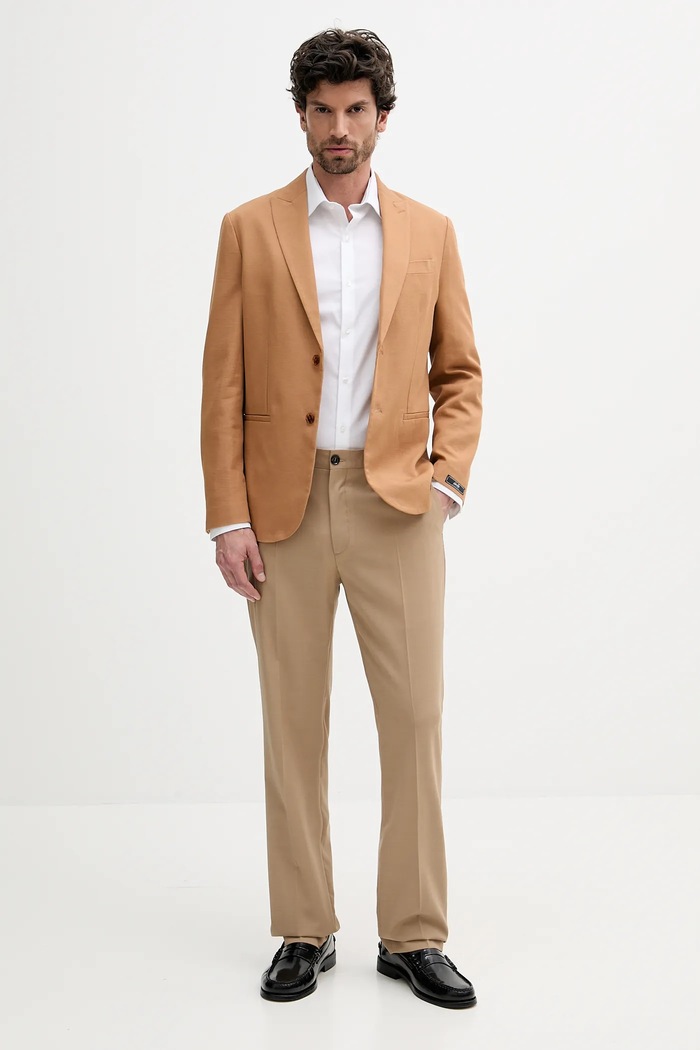 Sisley sacou din bumbac 2GJ0SW029 maro SS25