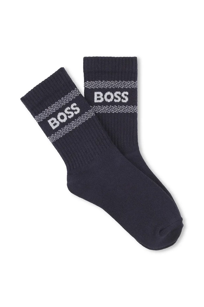 Chłopiec BOSS skarpetki dziecięce 2-pack J51738 granatowy