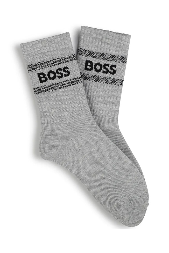 Detské ponožky BOSS 2-pak J51738 sivá SS25