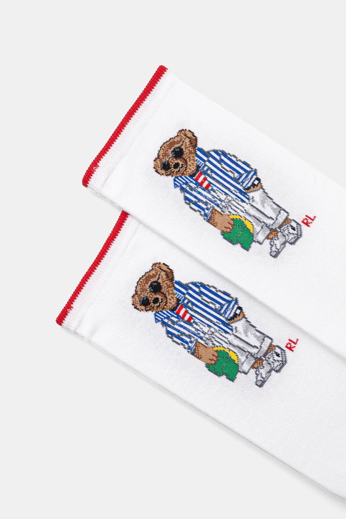 Nogavice Polo Ralph Lauren 455968668 bela SS25