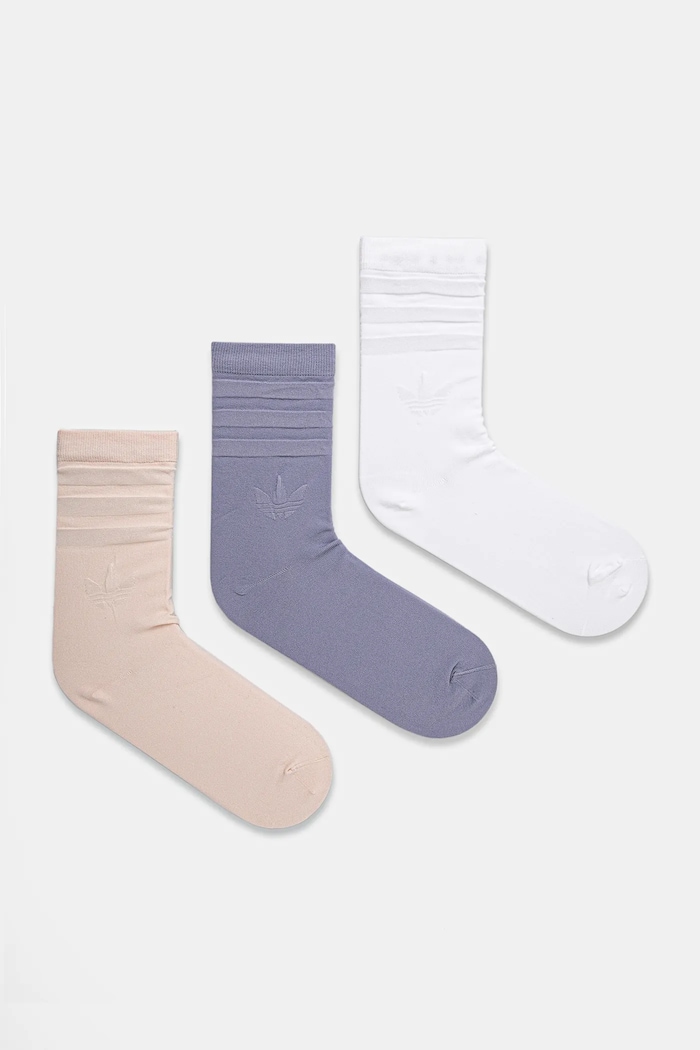 Ponožky adidas Originals 3-pak dlhé ponožky biela JJ4305