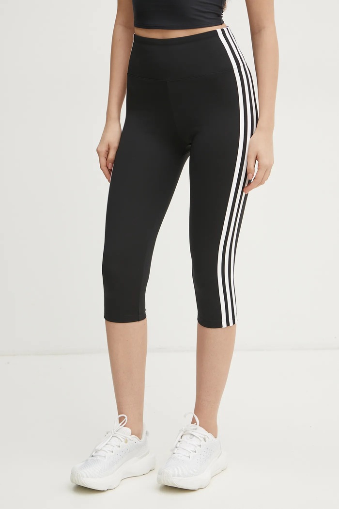 adidas Originals legginsy 3S CAPRI LGNS dzianina czarny JD5019