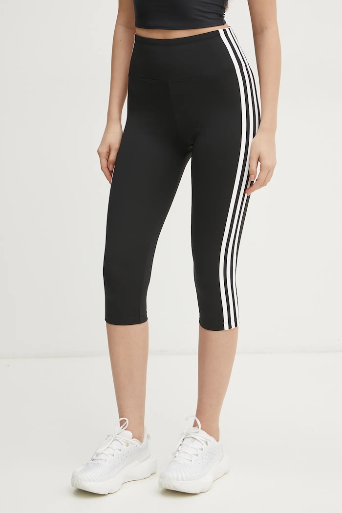 adidas Originals legginsy 3S CAPRI LGNS dzianina czarny JD5019