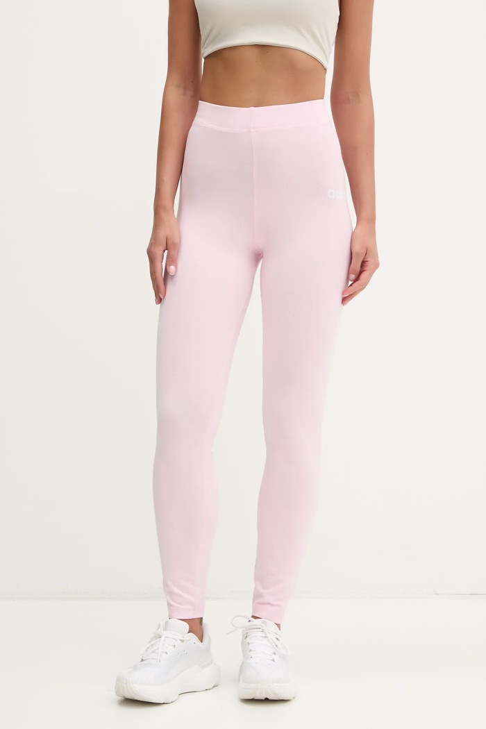 adidas legginsy Essentials Linear z elastanem różowy JD3156