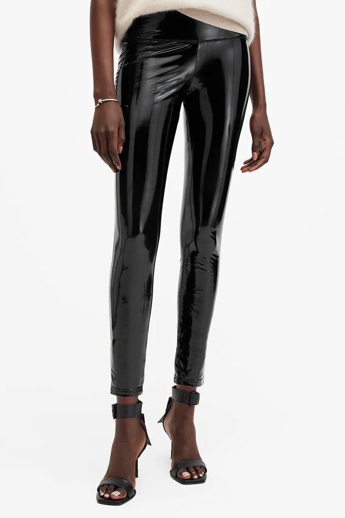 AllSaints legginsy CORA W059TB czarny SS25