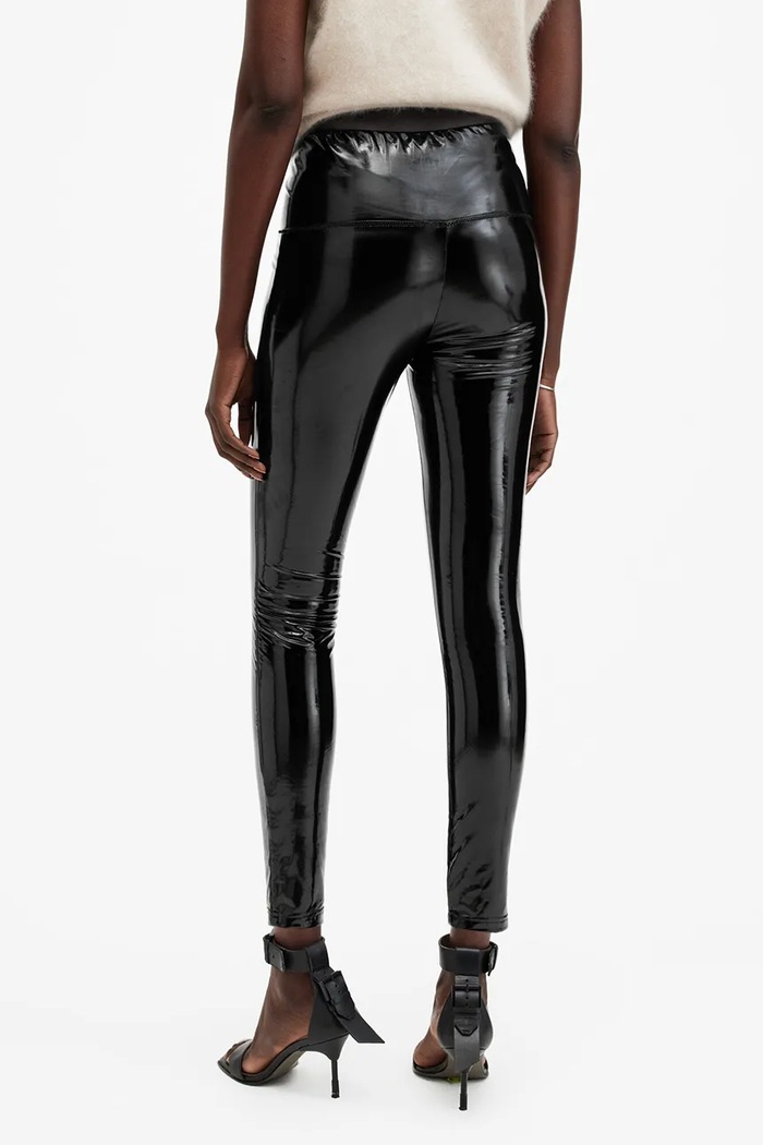 AllSaints legginsy CORA czarny W059TB