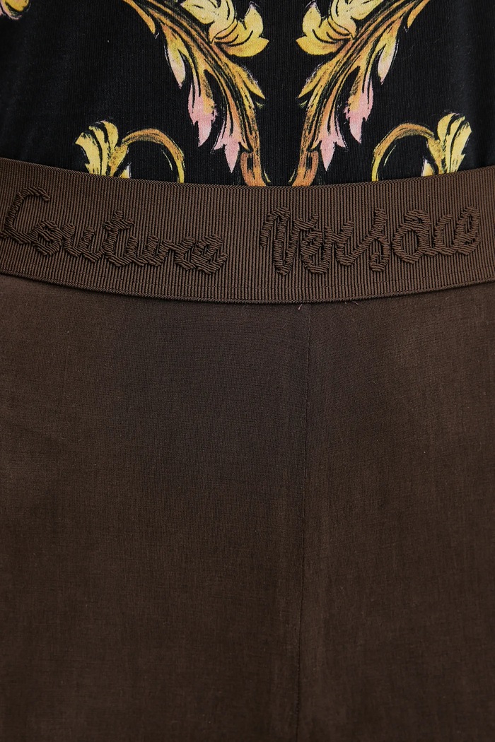 Versace Jeans Couture legginsy brązowy 78HAC107.J0190