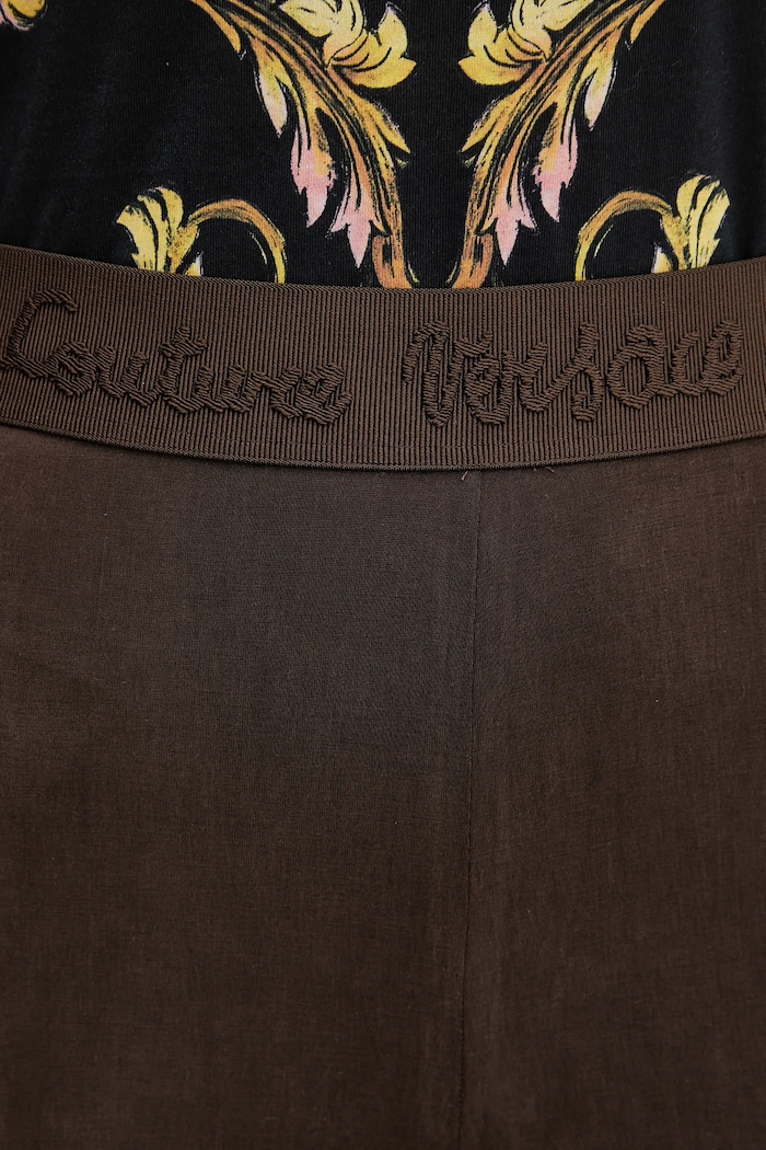 Versace Jeans Couture legginsy brązowy 78HAC107.J0190