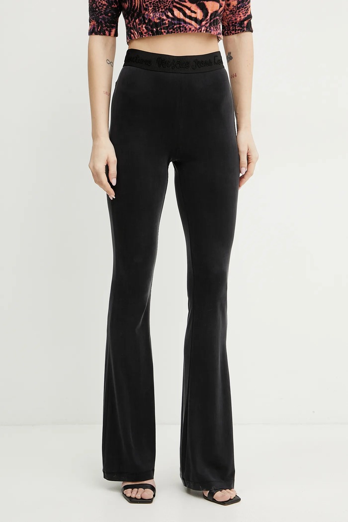 Versace Jeans Couture legginsy dzianina czarny 78HAC107.J0190