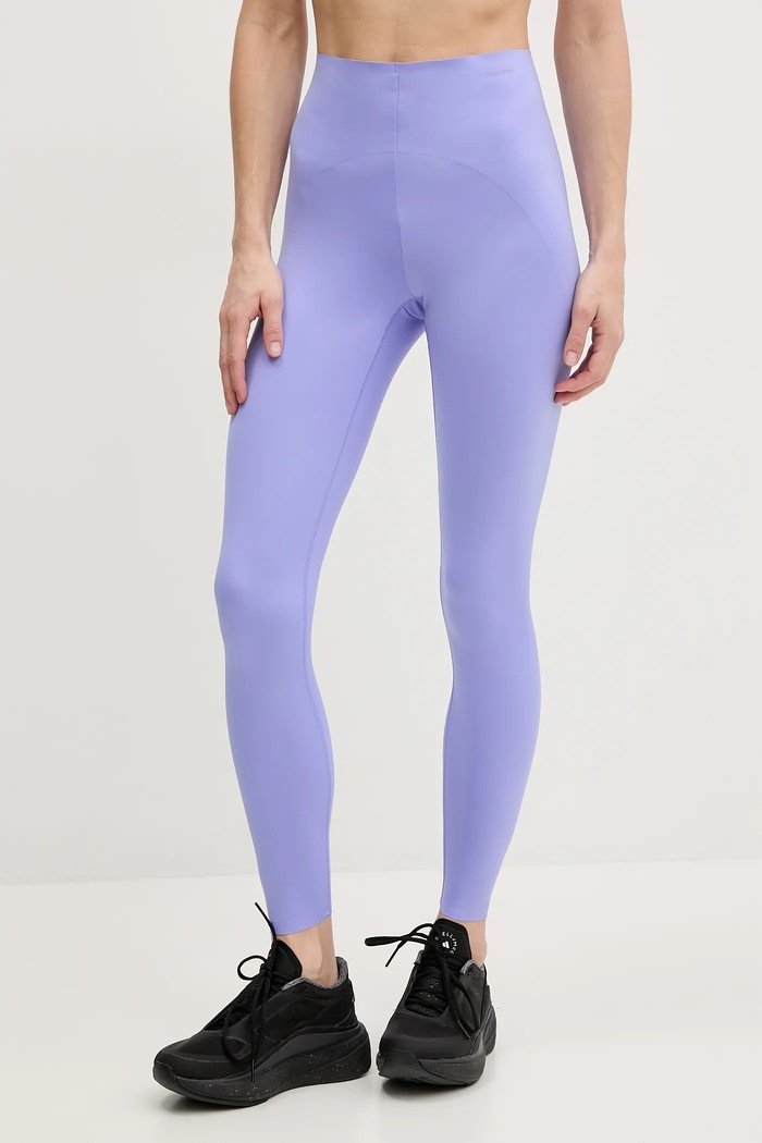 Tréningové legíny Calvin Klein Performance s elastanom fialová LVGWS5L606