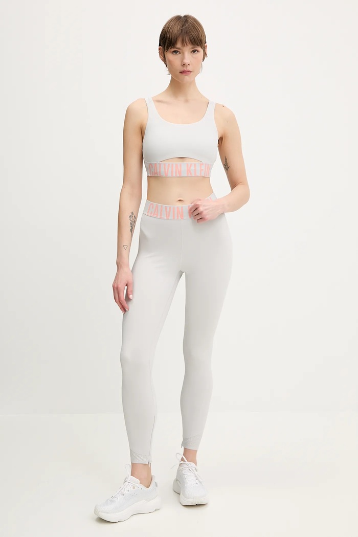 Tréningové legíny Calvin Klein Performance LVGWS5L616 sivá AW25