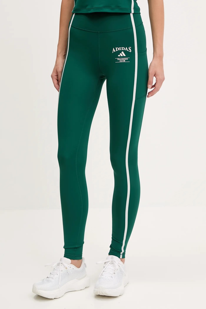 adidas Performance legginsy treningowe Optime aplikacja zielony JG6152