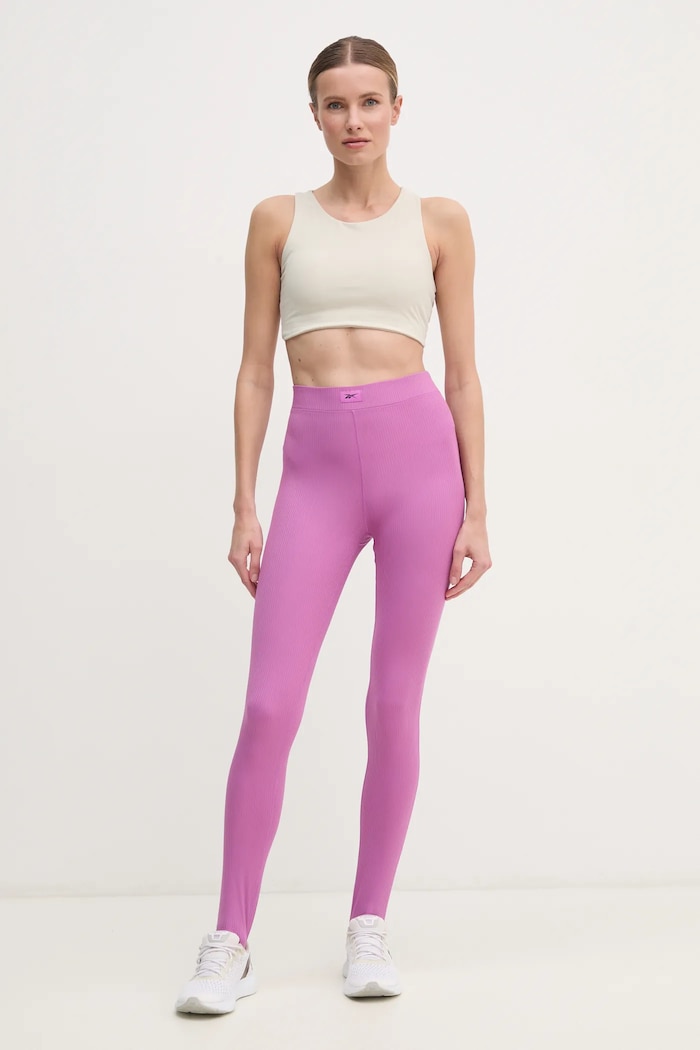 Tréningové legíny Reebok Rib Stirrup 100214310 fialová SS25