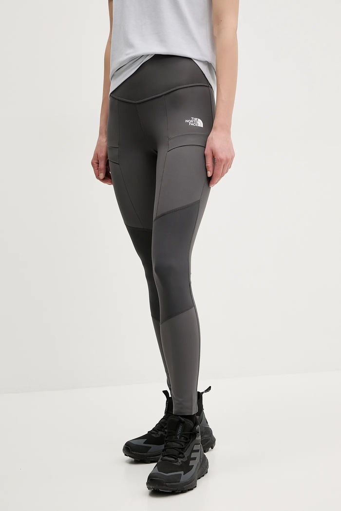Sportovní legíny The North Face Felik Alpine pletenina šedá NF0A89TYXIL1
