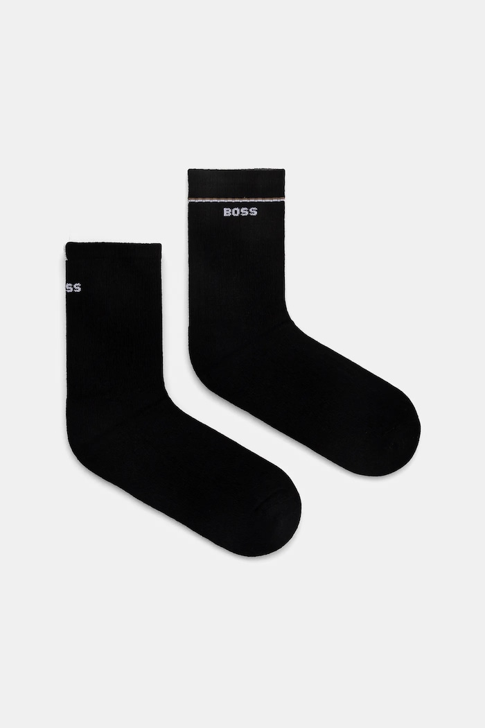 Κάλτσες BOSS 2-pack San Jared-C ψηλές κάλτσες μαύρο 50502113