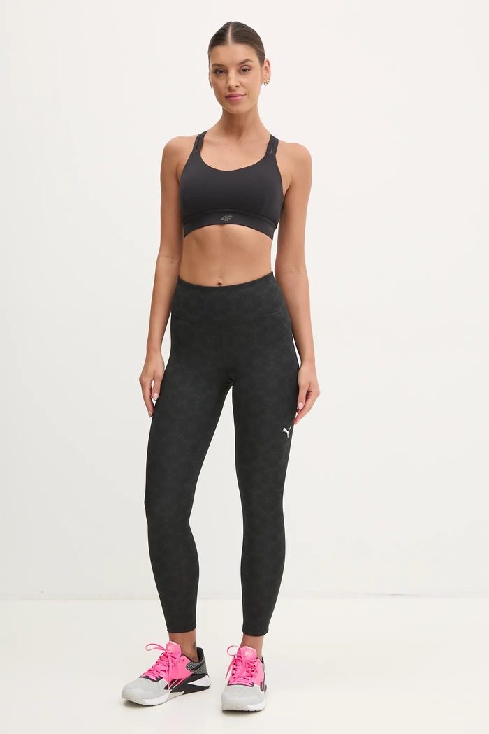 Puma Legginsy treningowe Graphic 525901 szary SS25