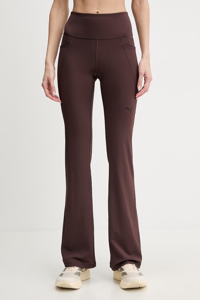 Puma legginsy treningowe Essentials z elastanem brązowy 525902