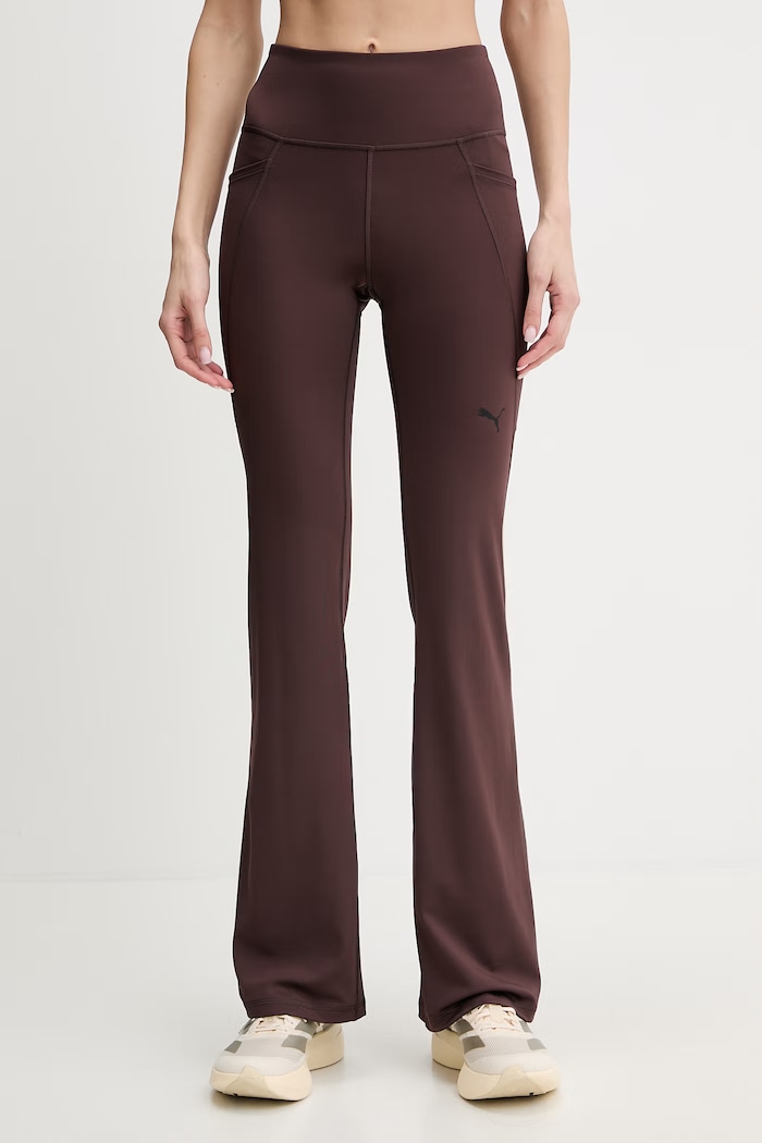 Puma legginsy treningowe Essentials z elastanem brązowy 525902
