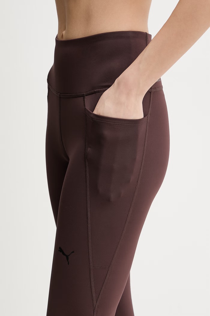 Puma legginsy treningowe Essentials brązowy 525902