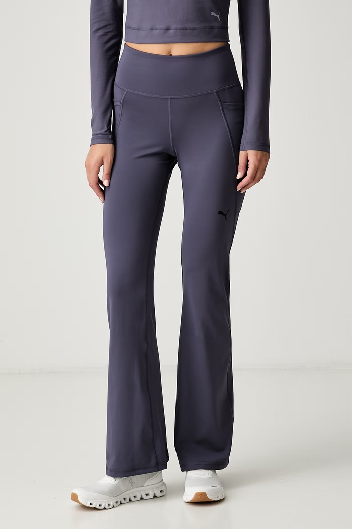 Puma športové legíny dámske Essential Bootcut fialová 525902