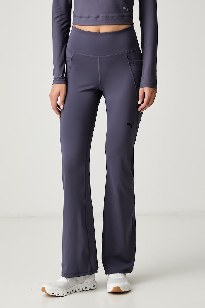 Puma športové legíny dámske Essential Bootcut fialová 525902