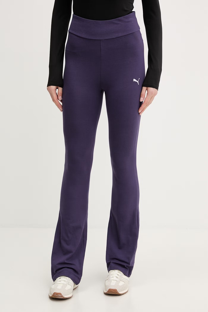 Tepláky Puma Flared Leggings pletenina fialová 631542