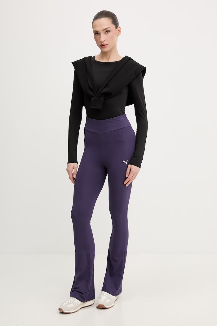 Tepláky Puma Flared Leggings 631542 fialová SS26