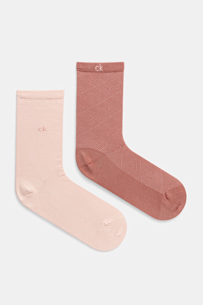 Ponožky Calvin Klein 2-pack dlouhé ponožky růžová 701231377