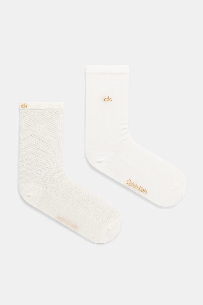 Ponožky Calvin Klein 2-pack dlouhé ponožky béžová 701232094