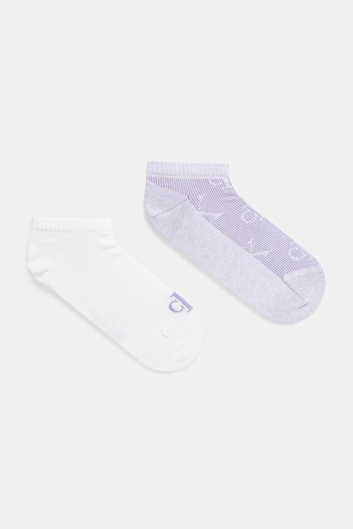 Calvin Klein Jeans skarpetki 2-pack skarpetki krótkie fioletowy 701232667