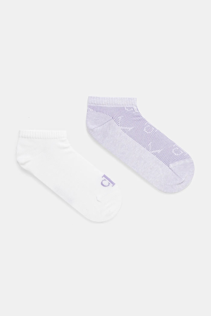 Calvin Klein Jeans skarpetki 2-pack skarpetki krótkie fioletowy 701232667