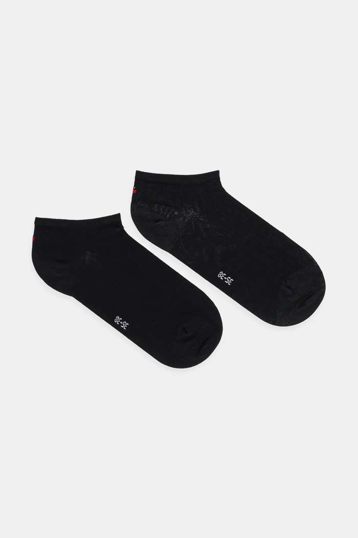 Tommy Hilfiger κάλτσες γυναικείες 2-pack κοντές κάλτσες μαύρο 701233234