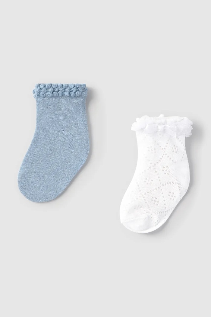 Dětské ponožky Mayoral 2-pack dlouhé ponožky modrá 10872.4B.Baby.PPYA