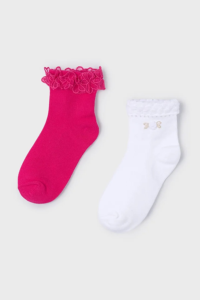 Dětské ponožky Mayoral 2-pack dlouhé ponožky růžová 10912.6B.Mini.PPYA