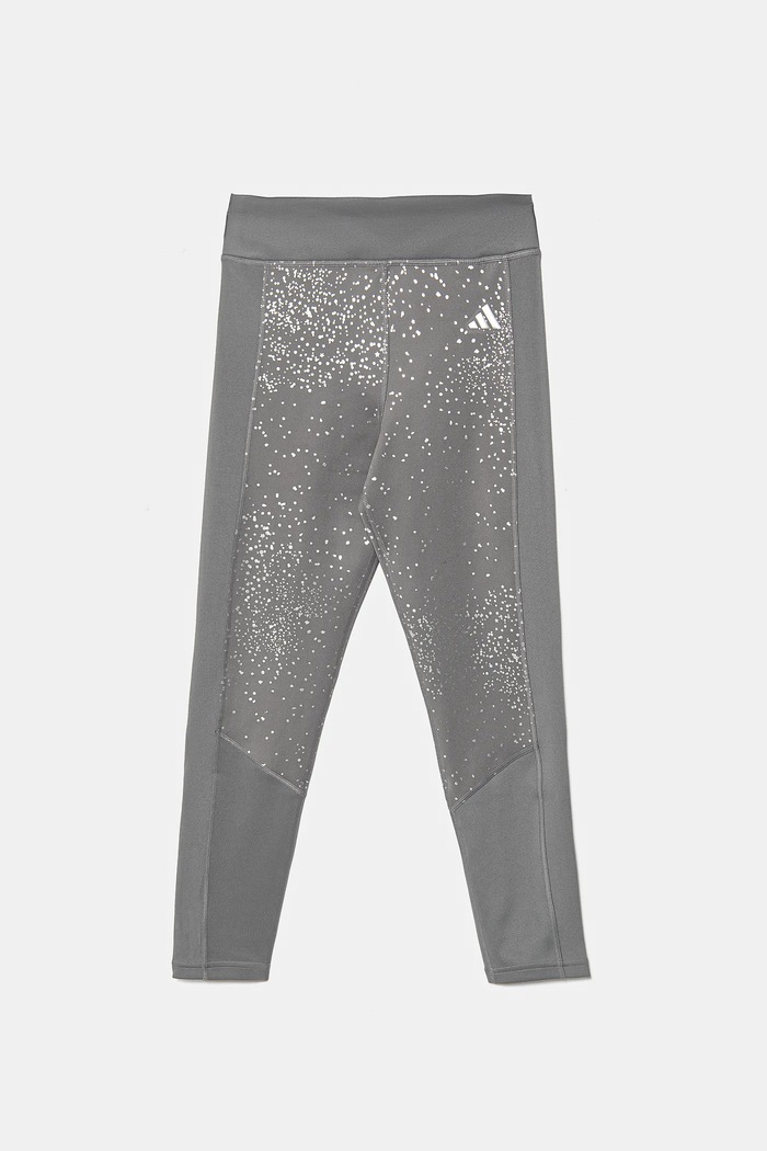 adidas legginsy dziecięce z elastanem szary JC7439