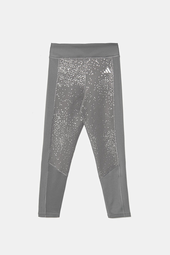 adidas legginsy dziecięce z elastanem szary JC7439
