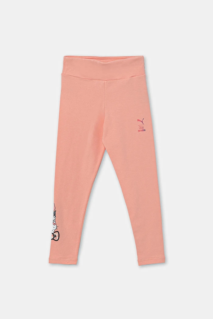 Dječje tajice Puma HELLO KITTY & FRIENDS High Waist Leggings bez uzorka narančasta 630064