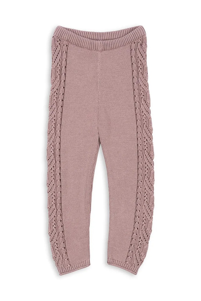 Konges Sløjd legginsy dziecięce CABBY PANTS GOTS GOTS bawełna różowy KS102416