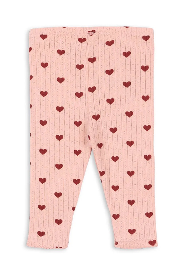 Konges Sløjd legginsy bawełniane dziecięce MINNIE PANTS GOTS nadruk różowy KS102584