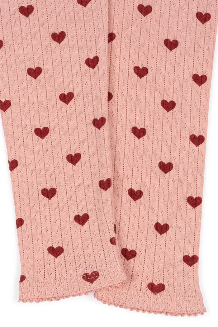Konges Sløjd legginsy bawełniane dziecięce MINNIE PANTS GOTS różowy KS102584